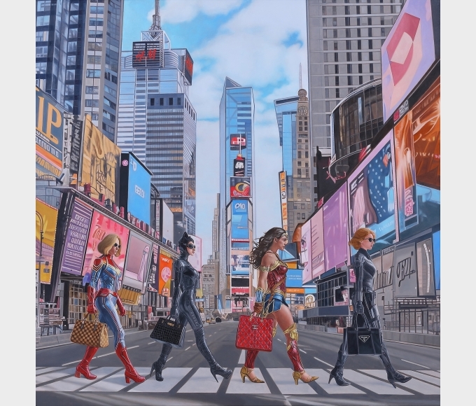 時代廣場上的時尚縱隊                           A Fashion Formation in Times Square